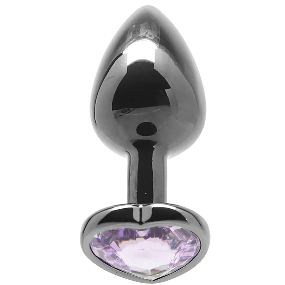 Ouch! Purple Heart Gem Plug in Small - Small