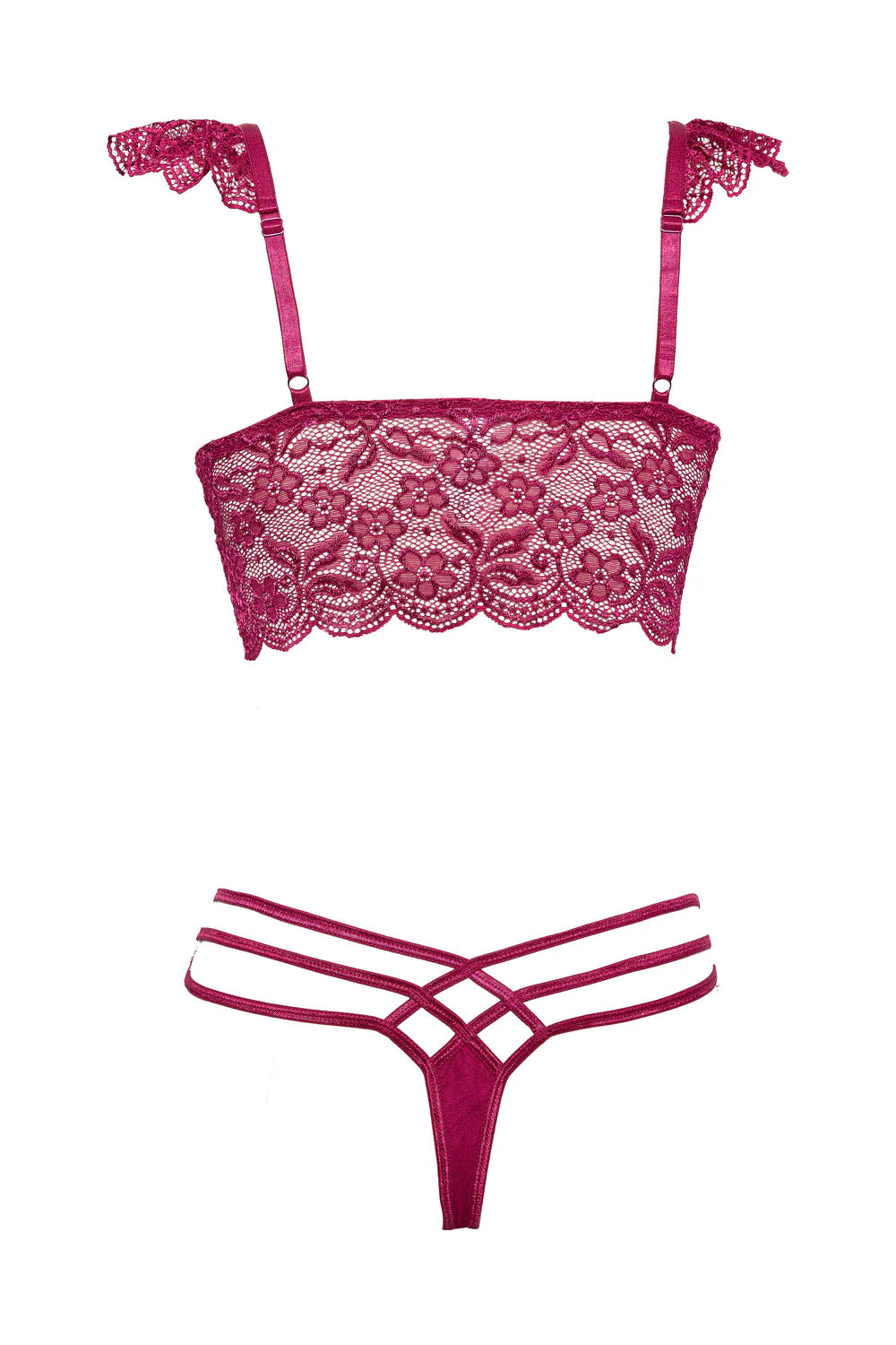 π Pink Pussycat Lingerie β Crop Top & Thong Set