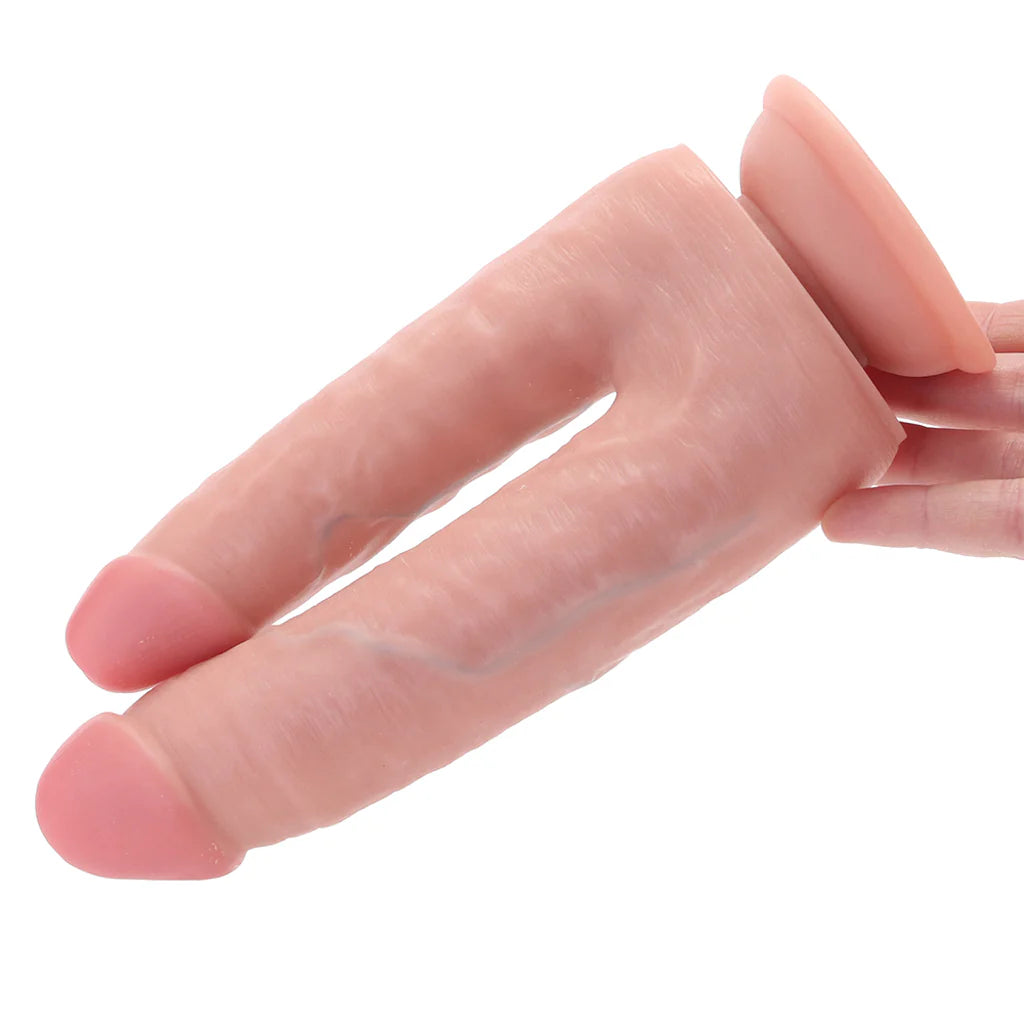 RealRock Double Trouble 5 and 6 Inch Double Dildo in Light