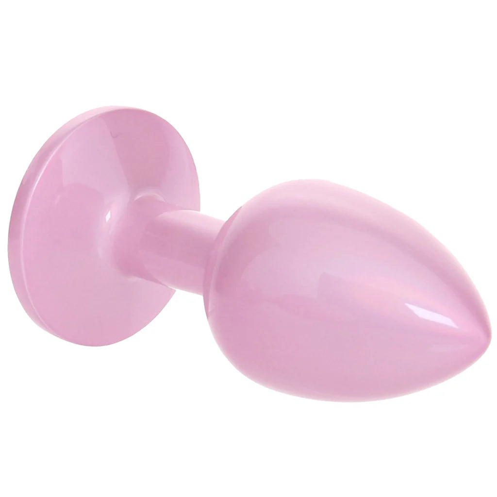 Rear Assets Pink Metal Butt Plug in Small - Small