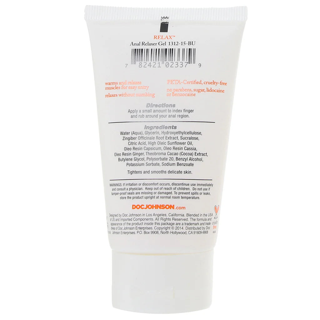 Relax Anal Relaxer in 2oz/56g - 2oz/56g