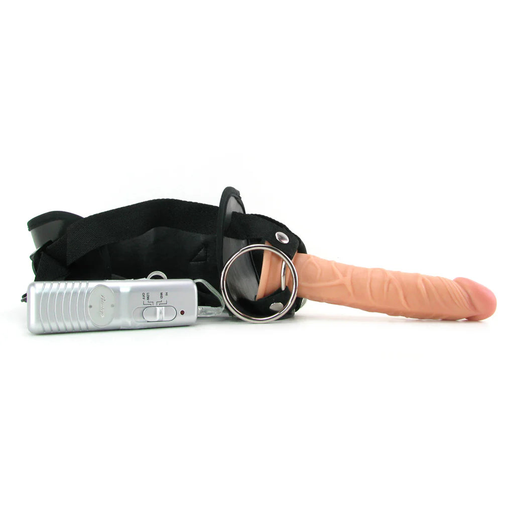 Real Skin Whoppers Vibe & Universal Harness in 7 Inches - 7 Inches