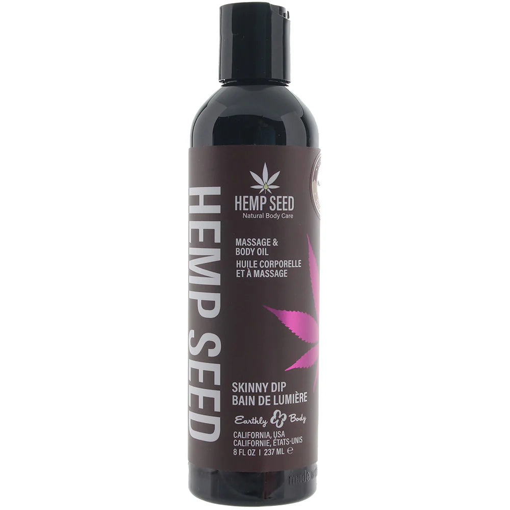 Hemp Seed Massage Oil 8oz/236ml in Skinny Dip