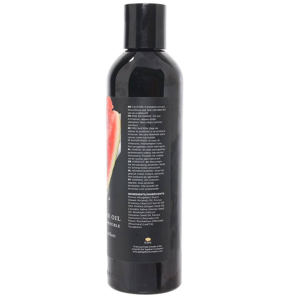 Edible Massage Oil 8oz/236ml in Watermelon