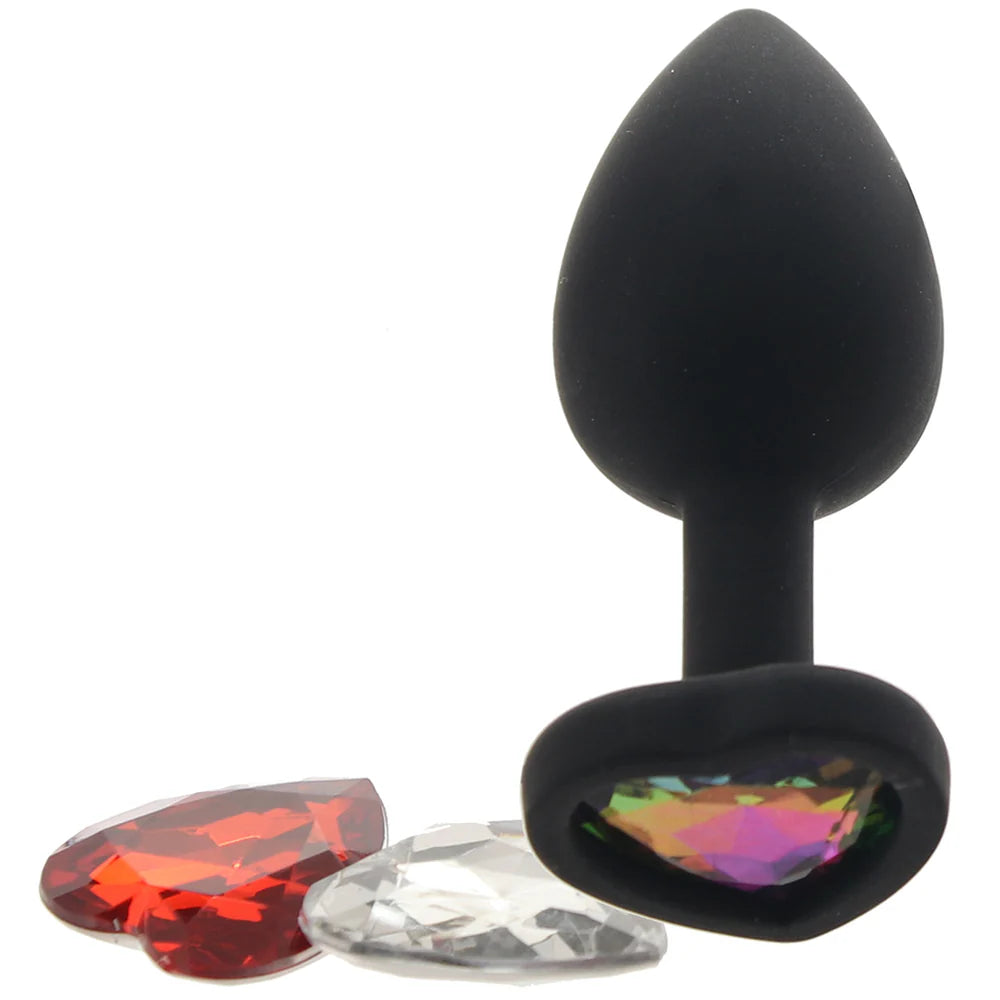 Glams Xchange Heart Gem Butt Plug in Small - Small