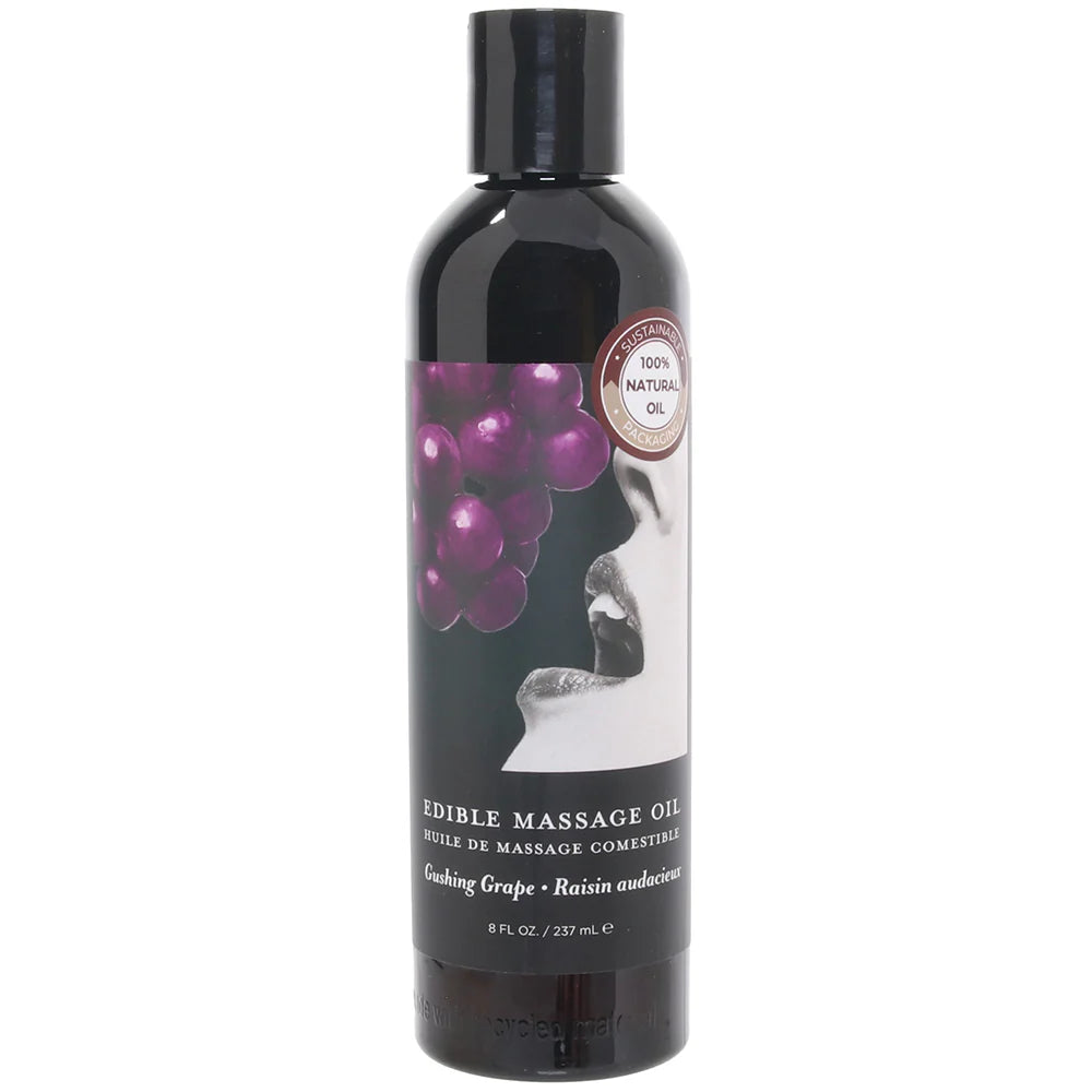 Edible Massage Oil 8oz/236ml in Gushing Grape