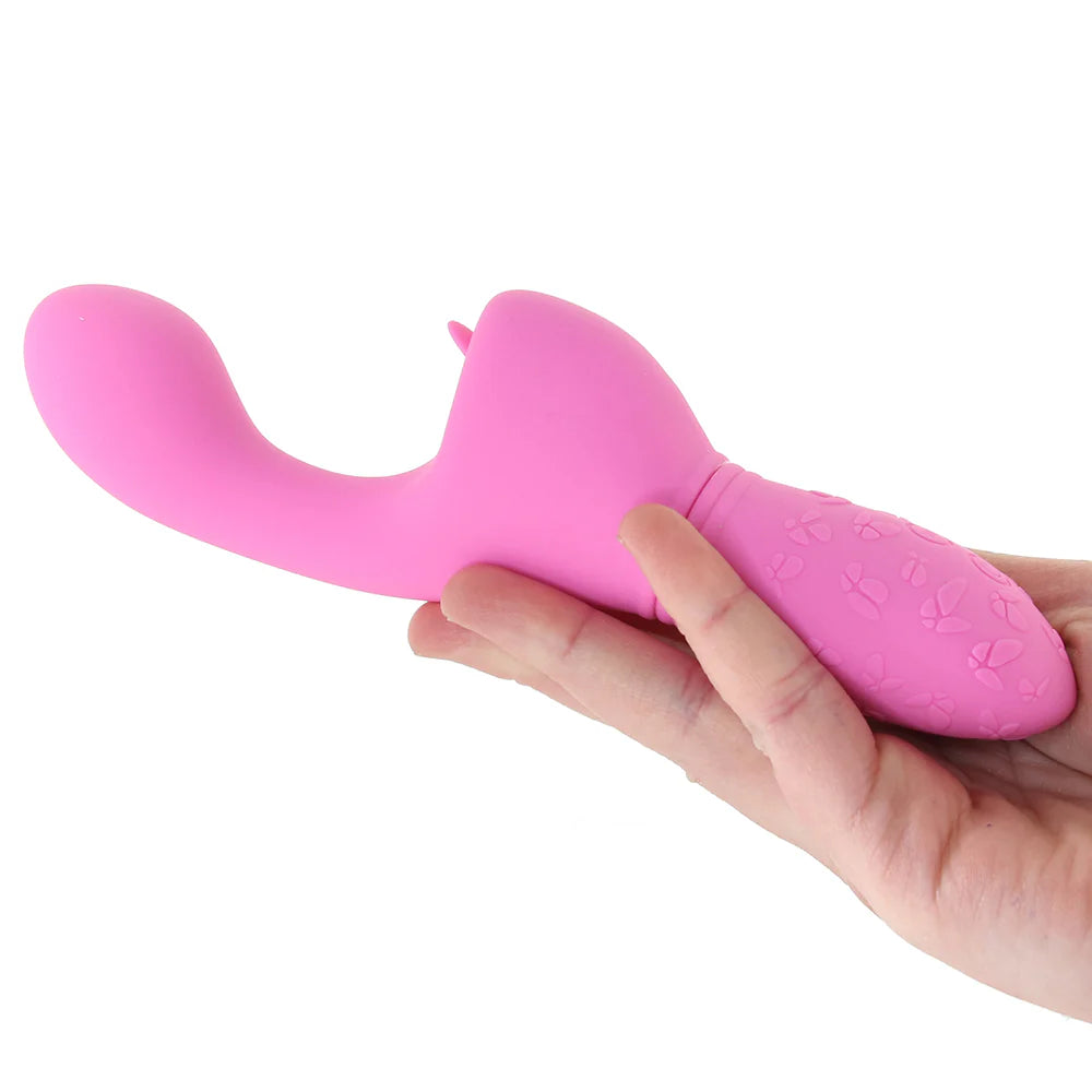 Rechargeable Butterfly Kiss Flicker Vibrator in Pink