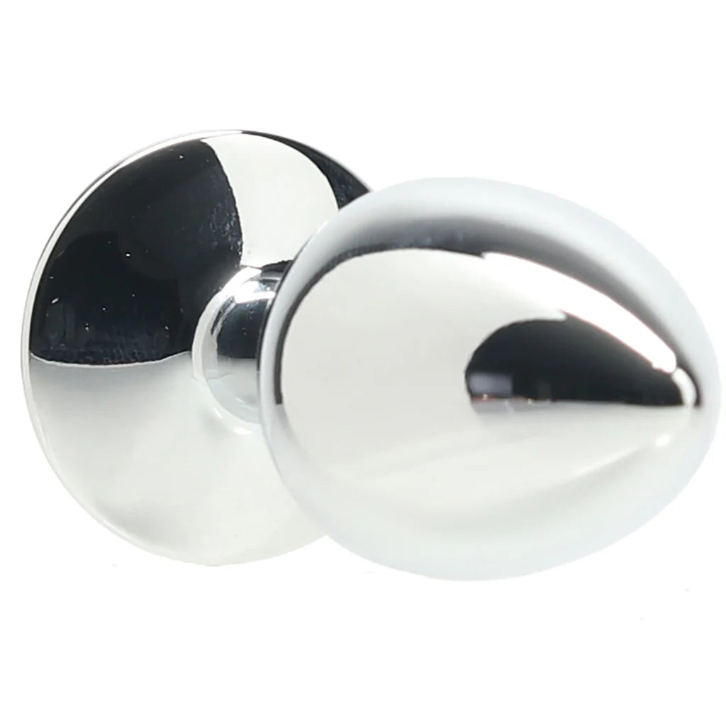 Ouch! Round Gem Silver Plug in Small - Small