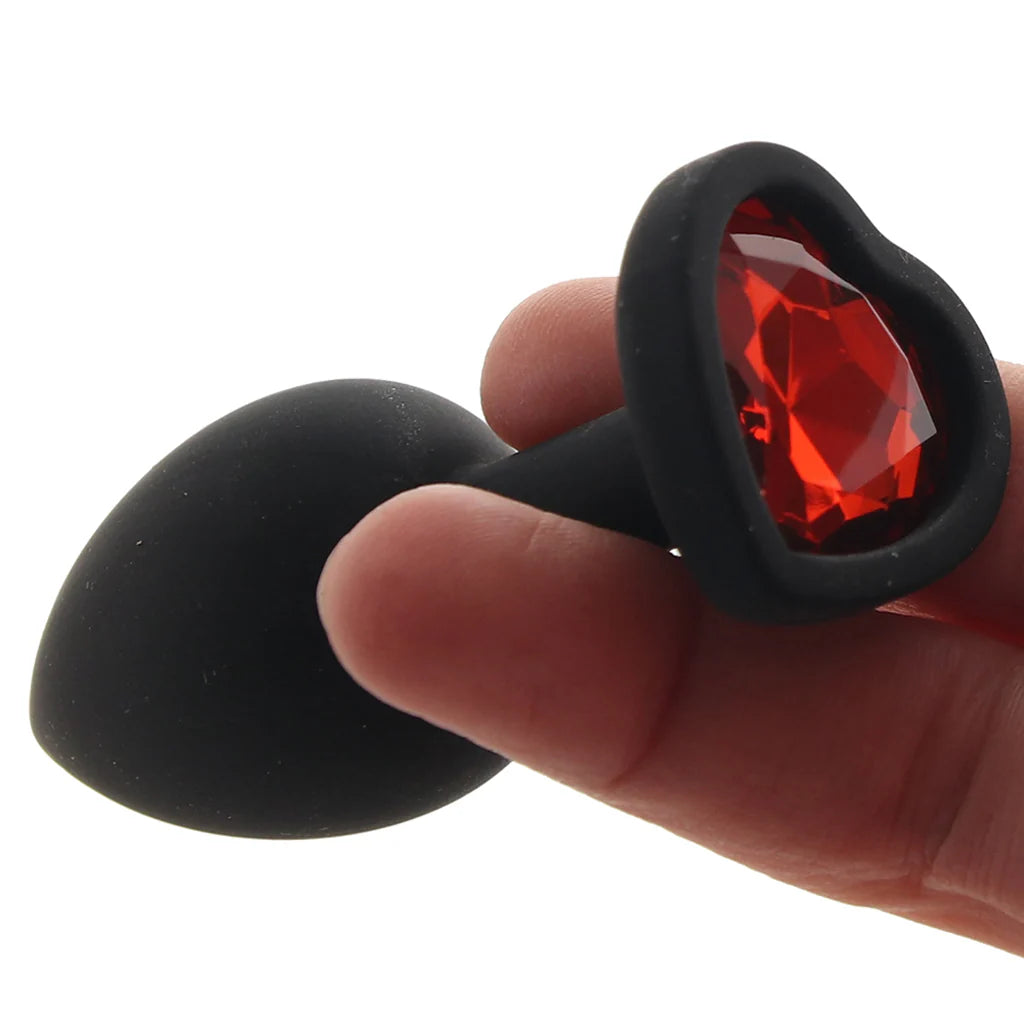 Glams Xchange Heart Gem Butt Plug in Small - Small