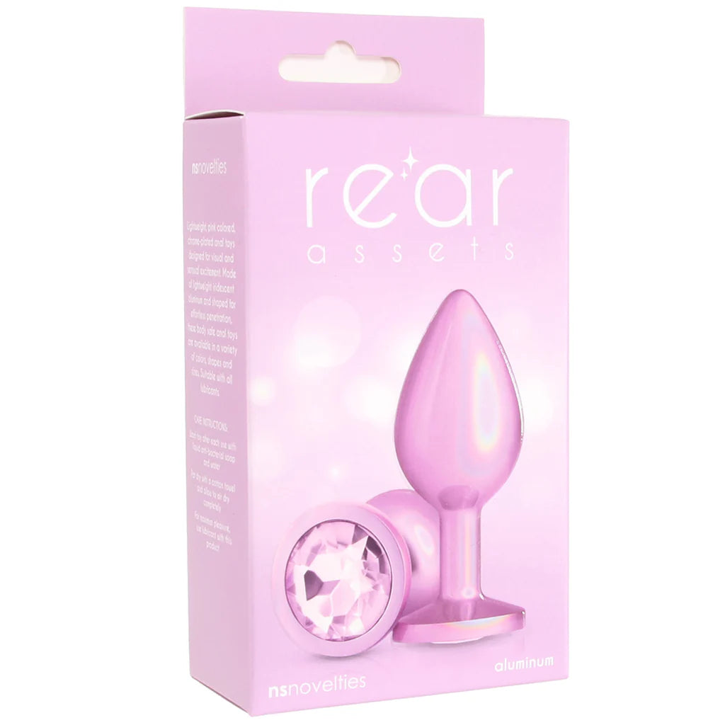 Rear Assets Pink Metal Butt Plug in Medium - Medium