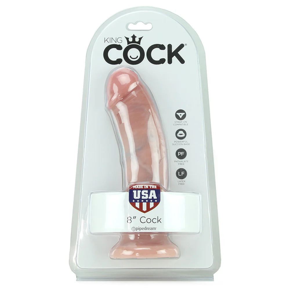 King Cock 8 Inch Dildo in Flesh