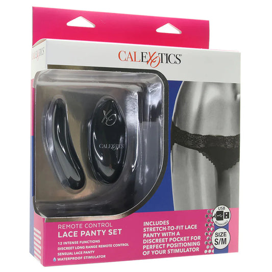 Remote Control Black Lace Panty & Vibe Set /M - S/M