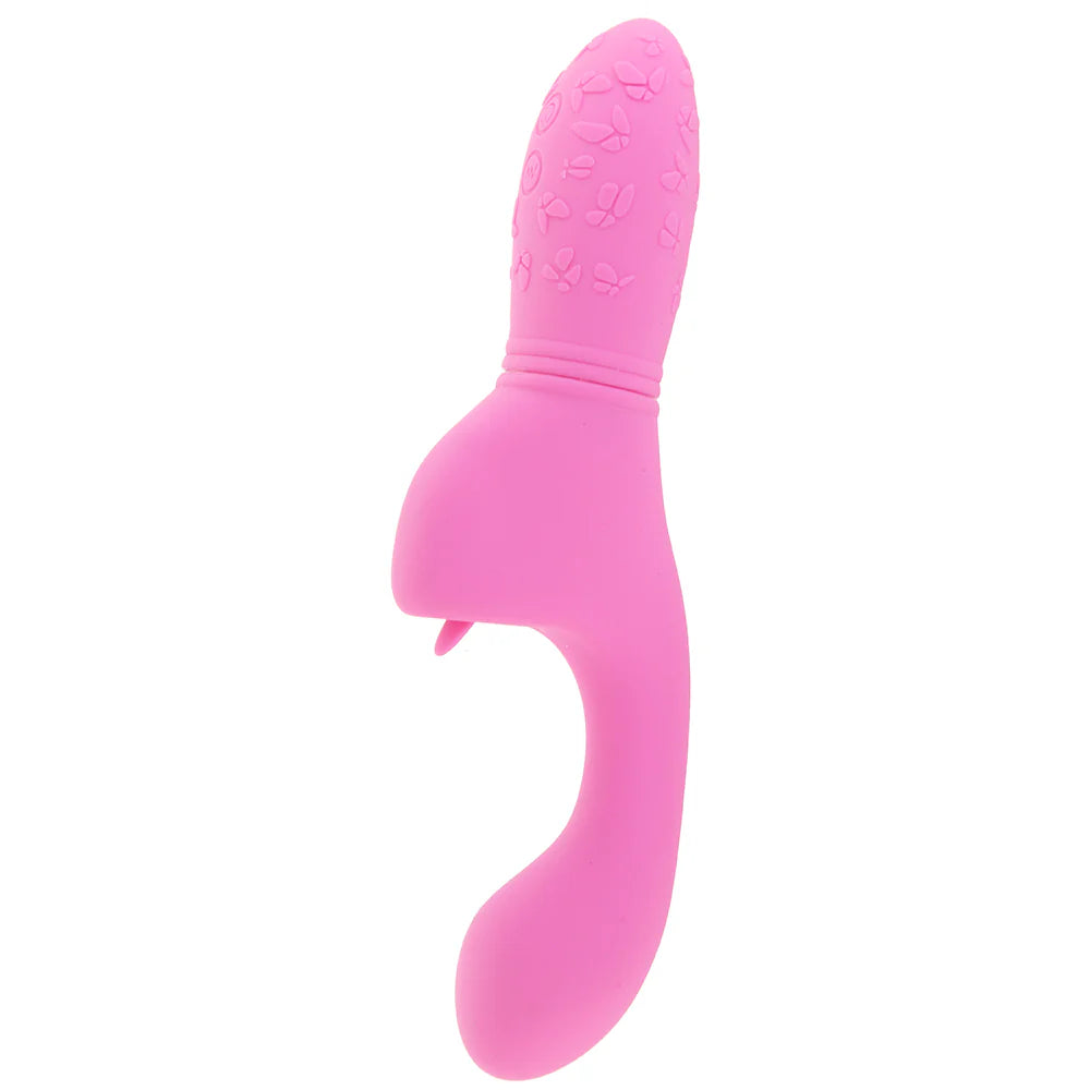 Rechargeable Butterfly Kiss Flicker Vibrator in Pink