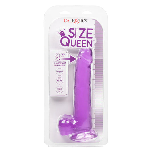 Size Queen 8 Inch Jelly Dildo in Purple