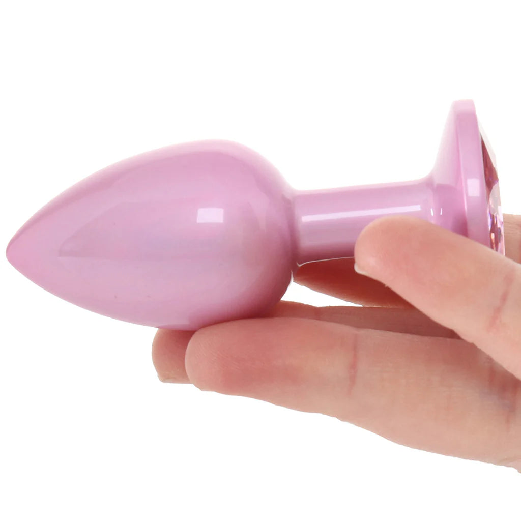Rear Assets Pink Metal Butt Plug in Small - Small