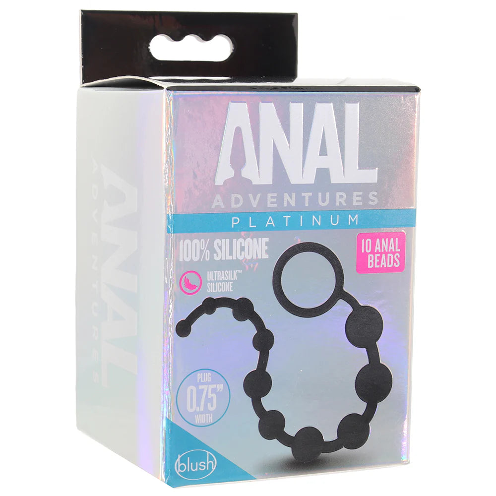 Anal Adventures Platinum Silicone Anal Beads