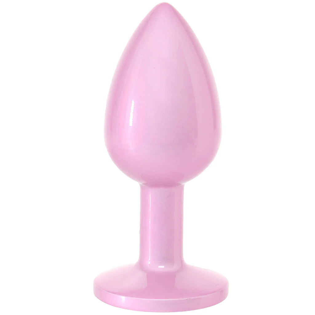 Rear Assets Pink Metal Butt Plug in Small - Small