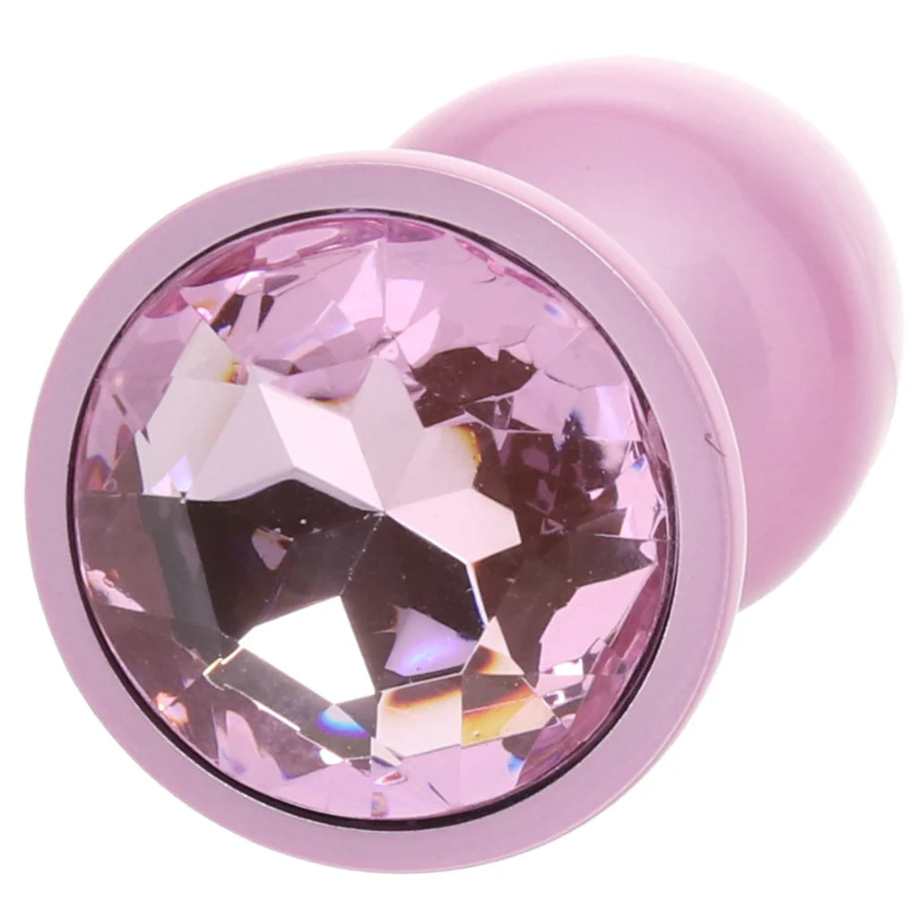 Rear Assets Pink Metal Butt Plug in Small - Small