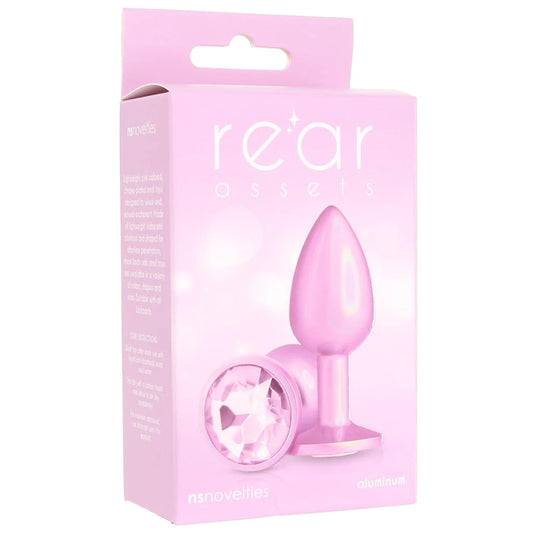 Rear Assets Pink Metal Butt Plug in Small - Small