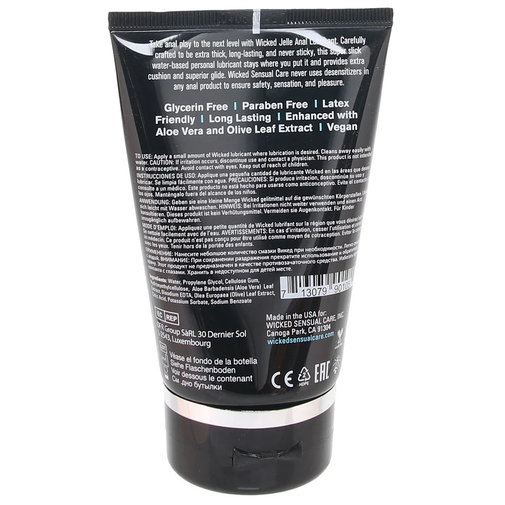 Jelle Water Based Anal Lubricant in 4oz/120ml - 4oz/120ml