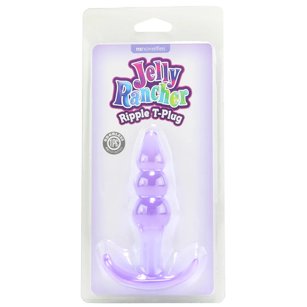 Jelly Rancher Ripple T Butt Plug in Purple