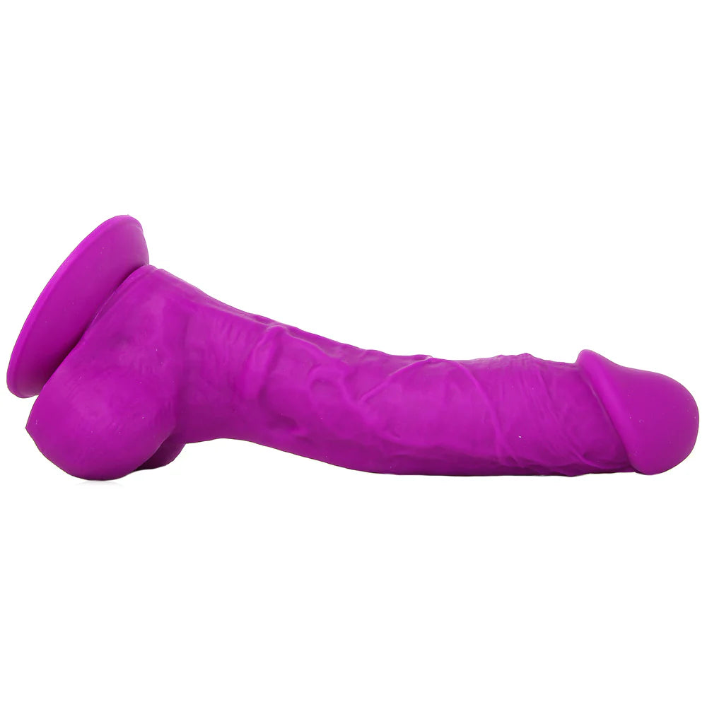 ColourSoft 8 Inch Silicone Dildo in Purple