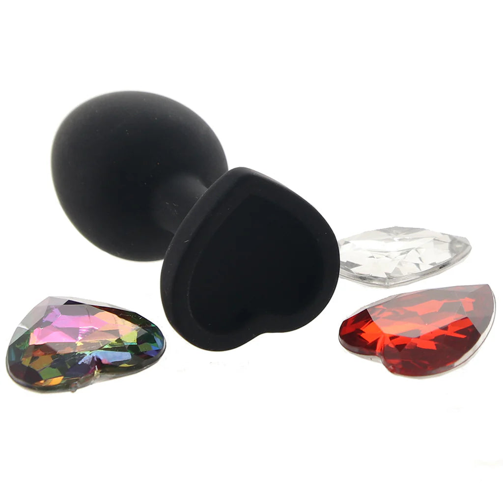 Glams Xchange Heart Gem Butt Plug in Small - Small