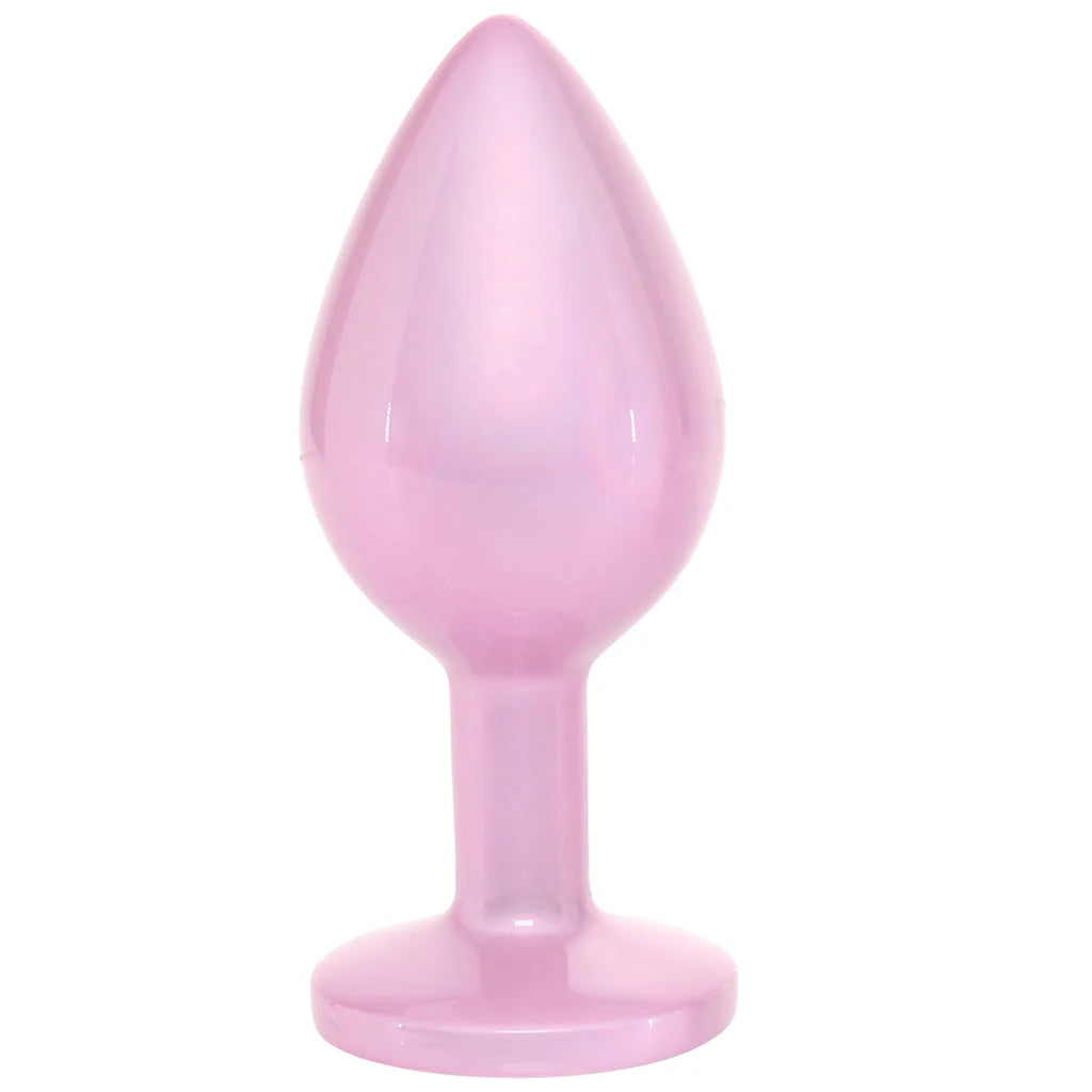 Rear Assets Pink Metal Butt Plug in Medium - Medium