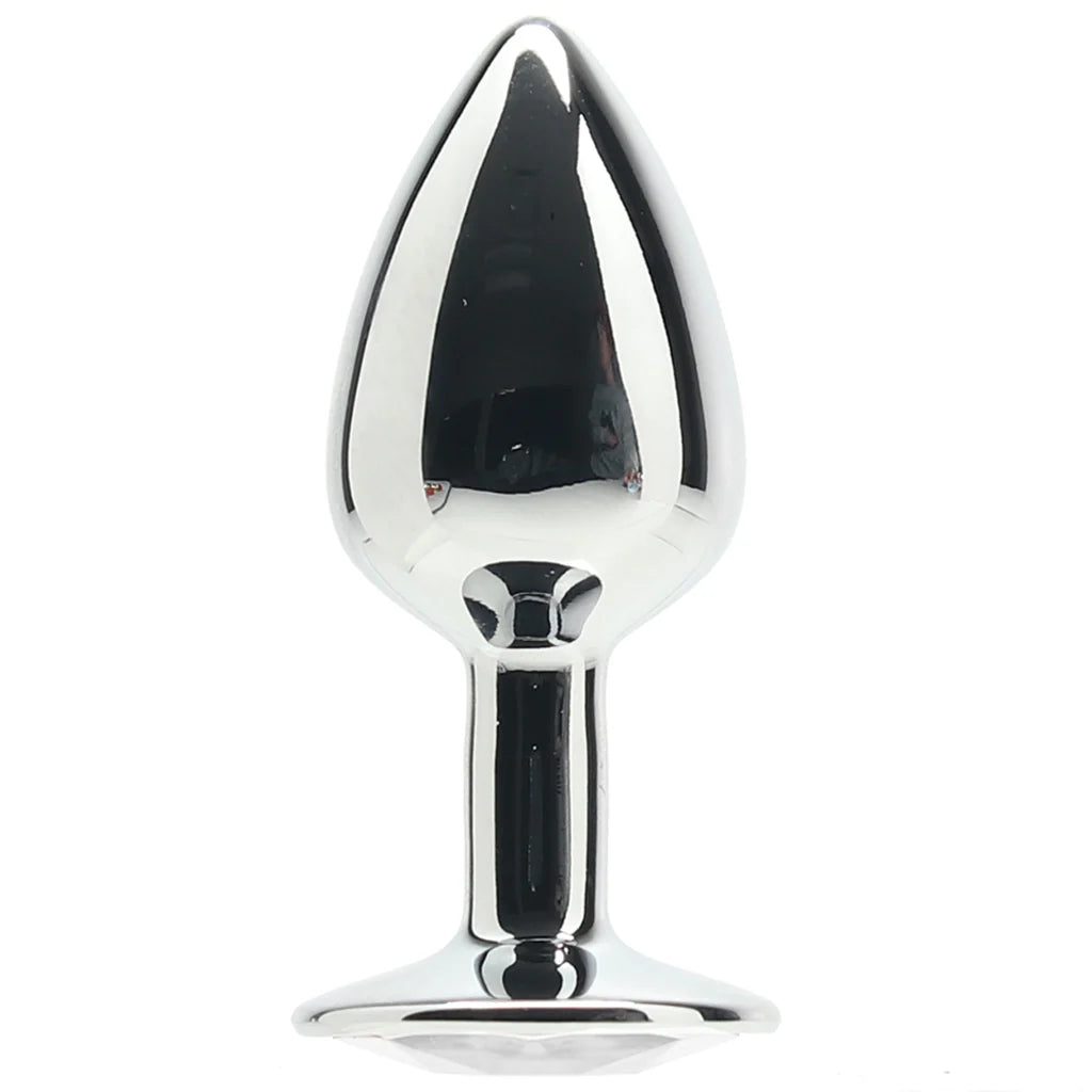 Ouch! Round Gem Silver Plug in Small - Small