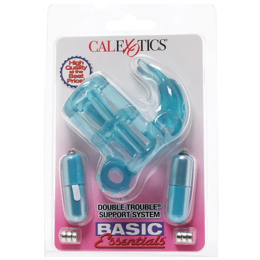 Double Trouble Vibrating Support System in Blue