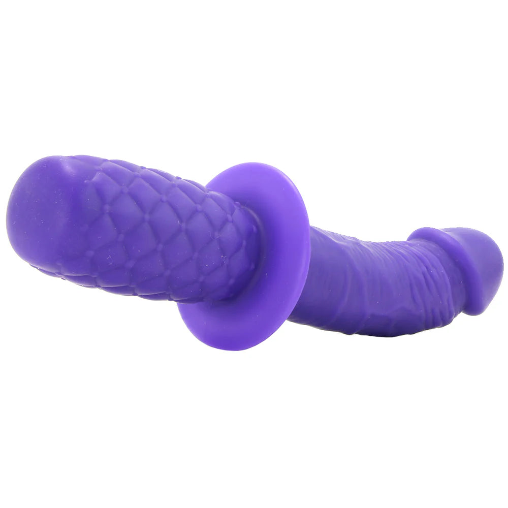 Silicone Grip G-Spot Thruster Dildo in Purple