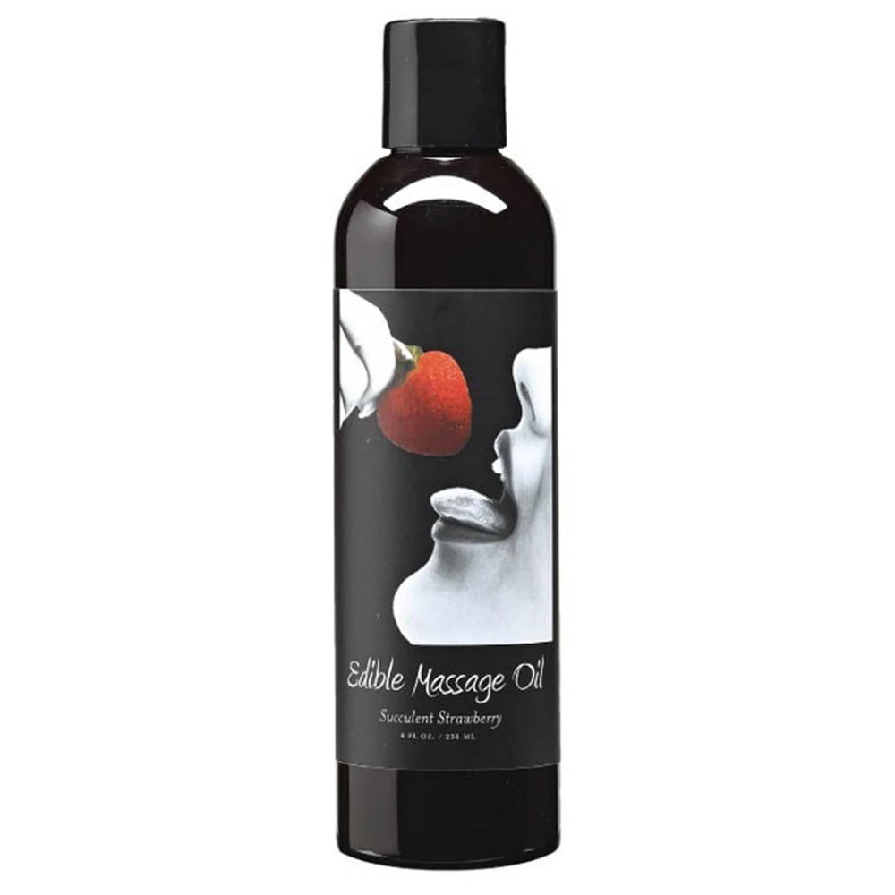 Edible Massage Oil 8oz/236ml in Strawberry